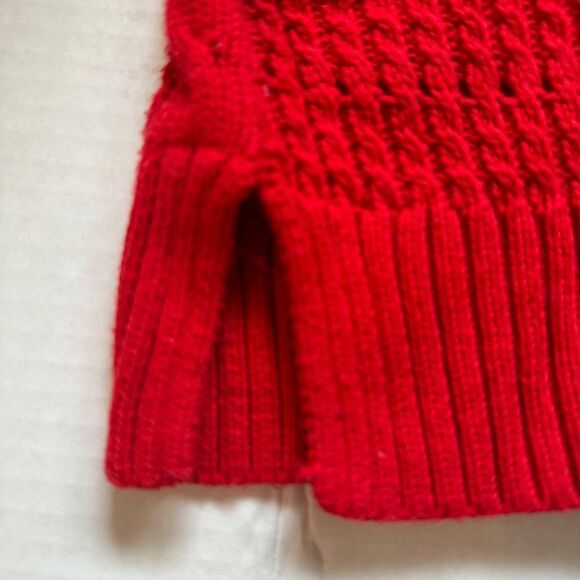 Tommy Hilgiger 100% cotton red cable knit sweater - M - Picture 8 of 9